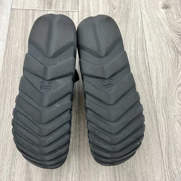 Crocs Men's 13 Black Iconic Comfort Clogs Slingback Adjustable Strap - Picture 10 of 11